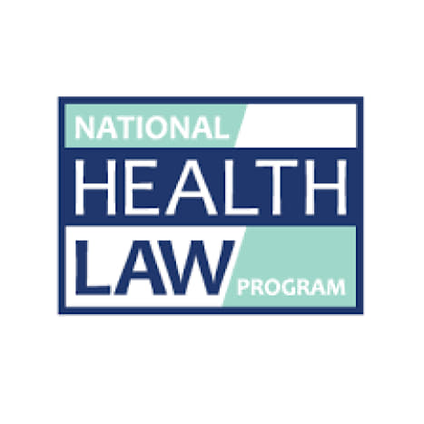 national health law program logo in dark blue square